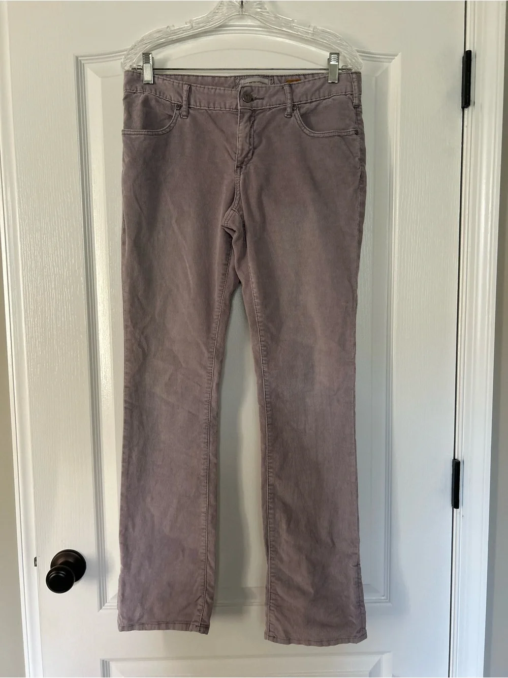 Pilcro Straight Leg Low Rise Corduroy Pants Muted Lavender Size 29